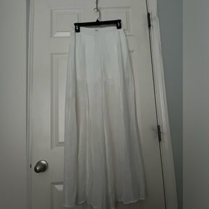 Wide Leg White Pants. Size: Small, Elastic Waist.